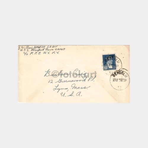 1951 Beyoğlu Çift Damgalı Posta Zarfı
