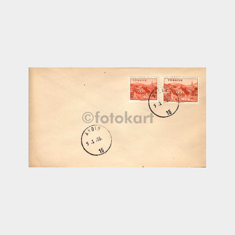 1958 Bingöl - Aydın - Bitlis - Amasya Damgalı 7 Adet Zarf - Görsel 5