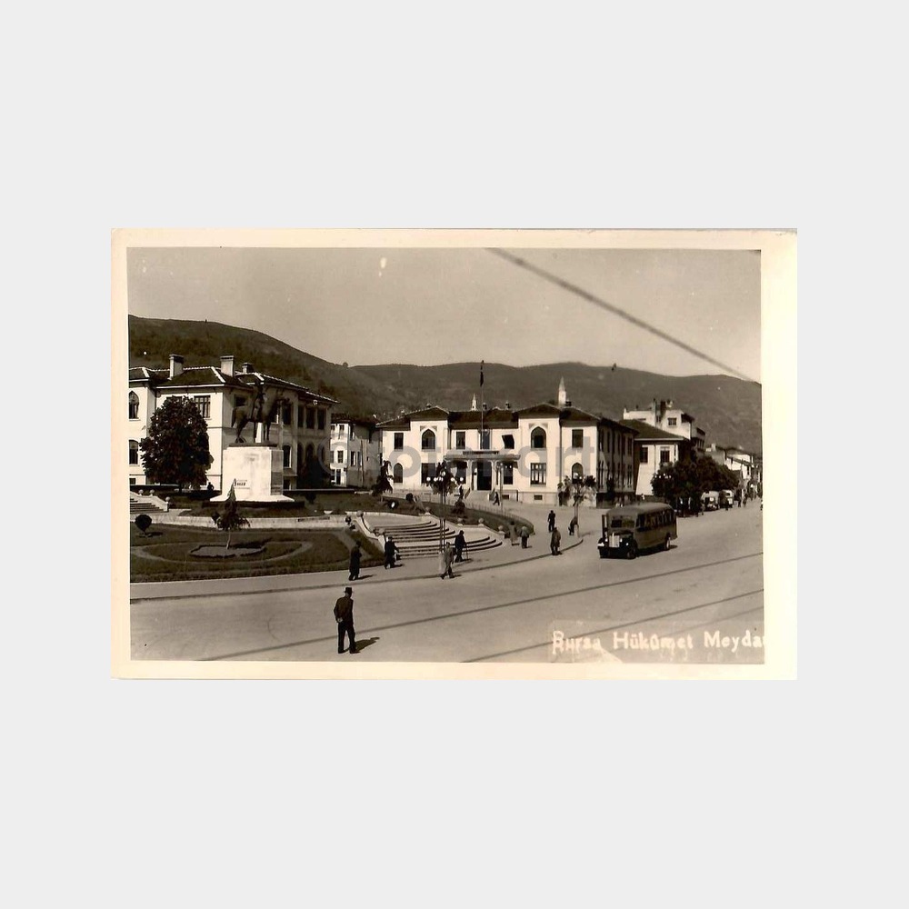 Bursa Hükümet Meydanı Nadir Fotokart