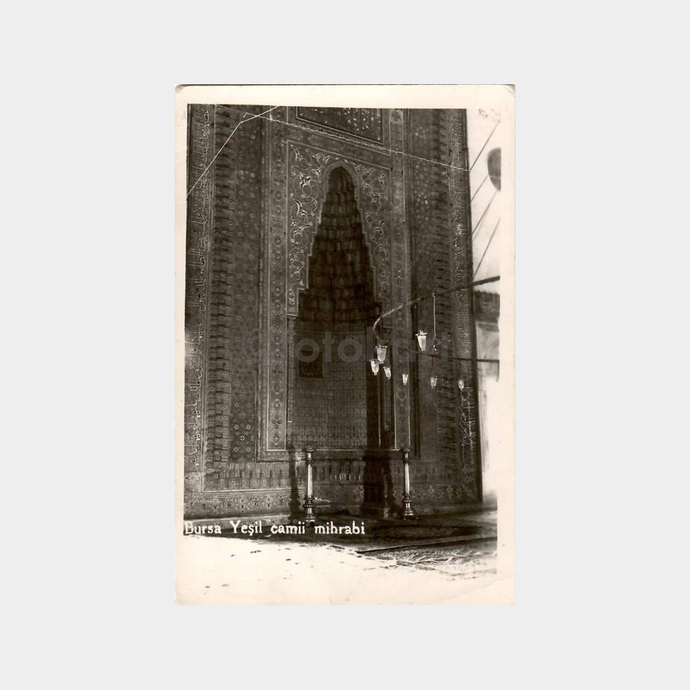 Bursa Yeşil Cami Mihrabı Fotokart