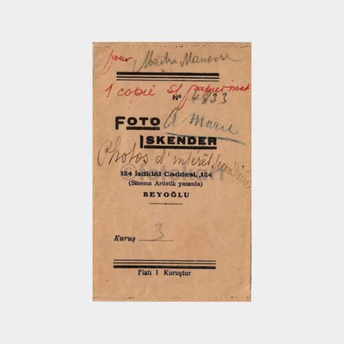 1933 Foto İskender Fotoğraf Kabı