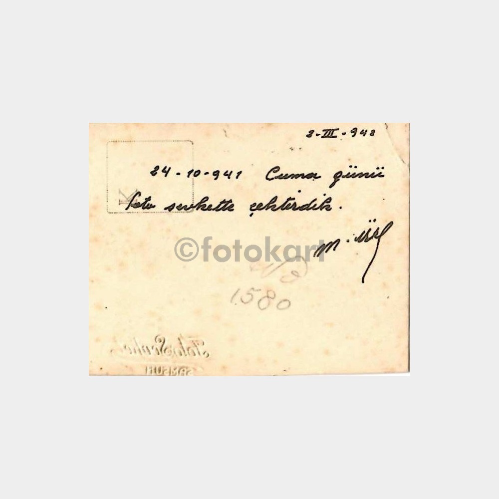 1941 Foto Şevket Samsun Askerler Fotoğraf - Görsel 2