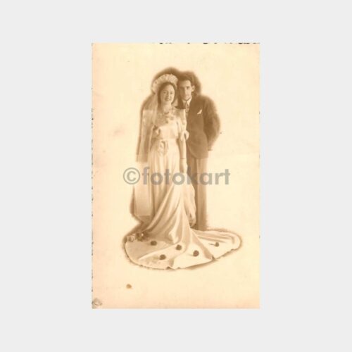 1937 Gelin Damat Dekupe Fotoğraf