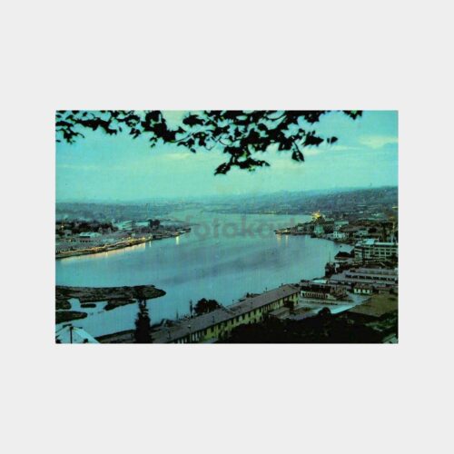İstanbul Haliç'te Akşam Kartpostal
