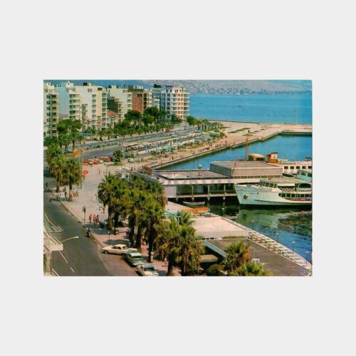 1977 İzmir Karşıyaka Görünüm Kartpostal