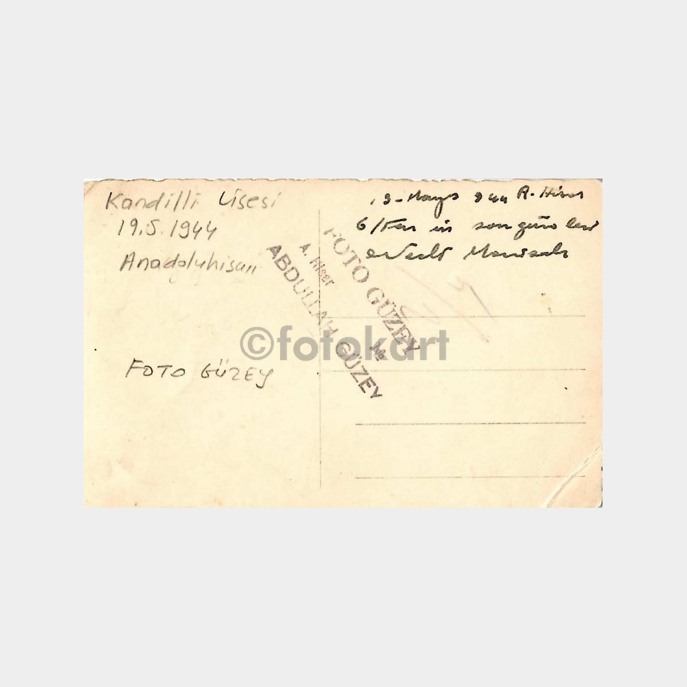 1944 Kandilli Kız Lisesi Sandal Sefası Fotoğraf - Görsel 2