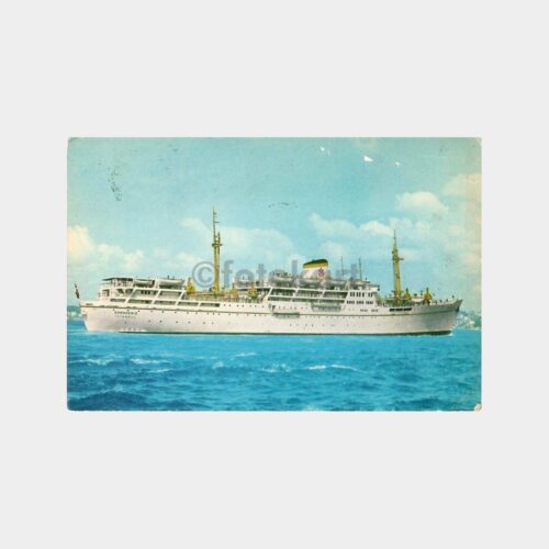 1965 Karadeniz Gemisi Damgalı Pullu Kartpostal