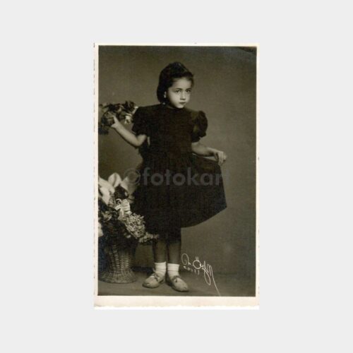 1948 Küçük Kız Stüdyo Fotoğrafı