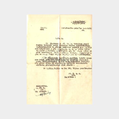 1946 M.Kemalpaşa Askeri Yazı