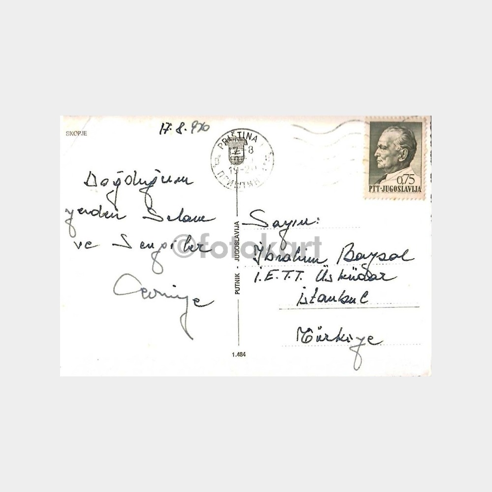 Üsküp Köprü ve Şehir Kartpostal - Görsel 2