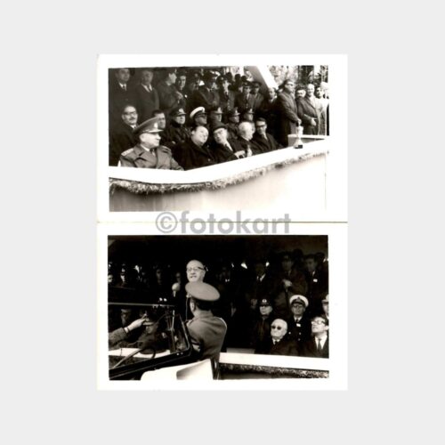 1967 Adana Kurtuluş Bayramı Cevdet Sunay-Ferruh Bozbeyli 2 Adet Fotoğraf