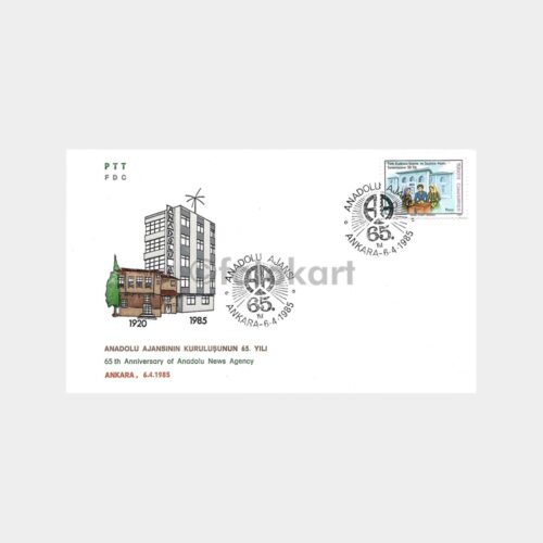 1985 Anadolu Haber Ajansı PTT FDC-İlk Gün Zarfı