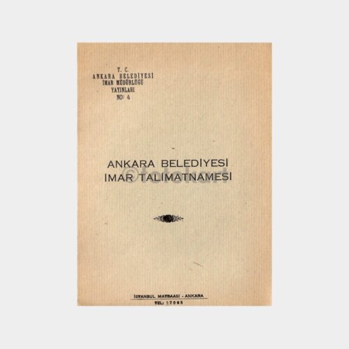 1959 Ankara Belediyesi İmar Talimatnamesi