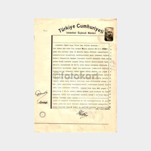 1935 Arsa Satış Sözleşmesi Noter Belgesi