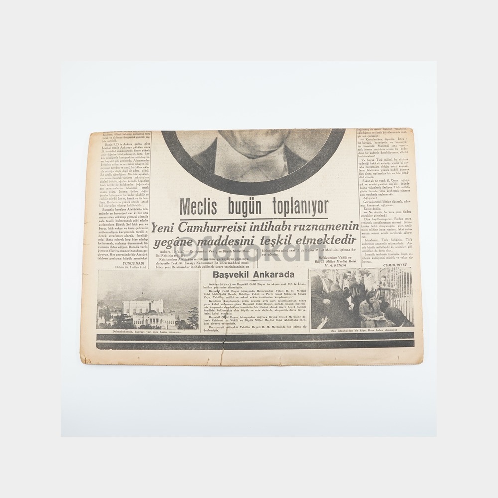 Atatürk'ün Ölümü - Cumhuriyet Gazetesi Orijinal Nüsha, 11 Kasım 1938 - Görsel 2