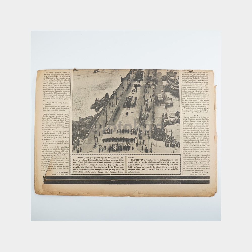 Atatürk'ün Ölümü - Cumhuriyet Gazetesi Orijinal Nüsha, 20 Kasım 1938 - Görsel 2