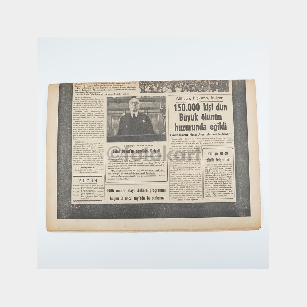 Atatürk'ün Ölümü - Ulus Gazetesi Orijinal Nüsha, 17 Kasım 1938 - Görsel 2