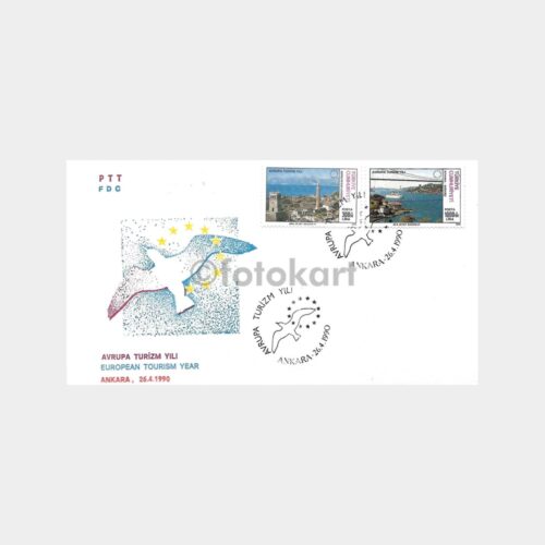 1990 Avrupa Turizm Yılı PTT FDC-İlk Gün Zarfı