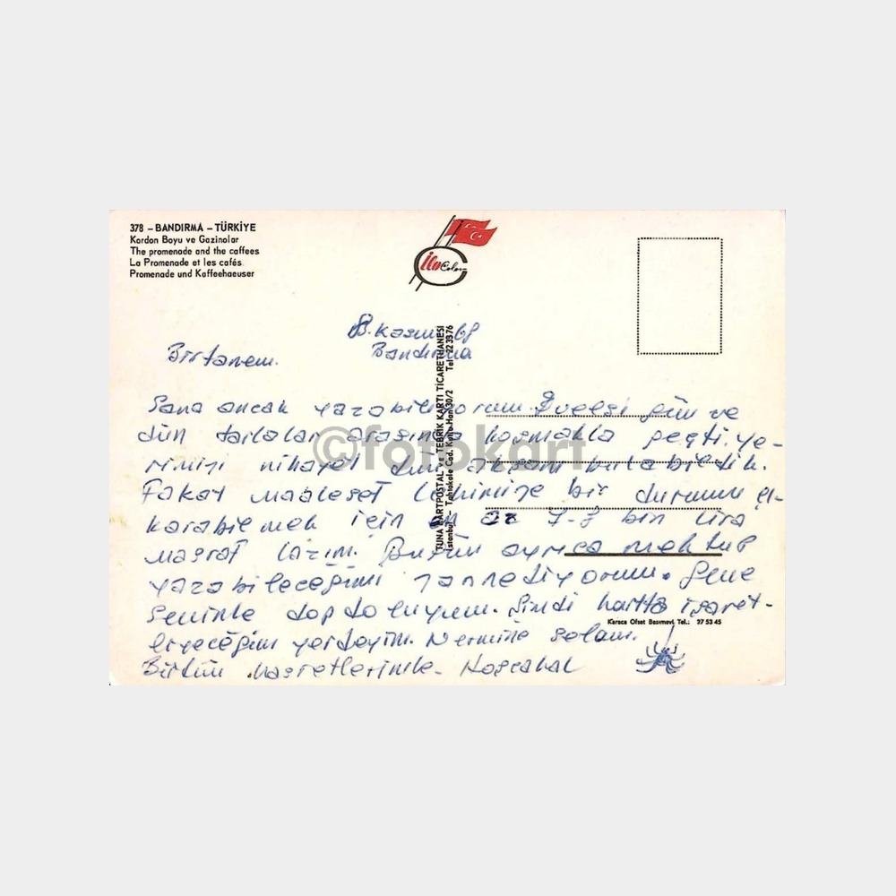 Bandırma Sahili Kartpostal - Görsel 2