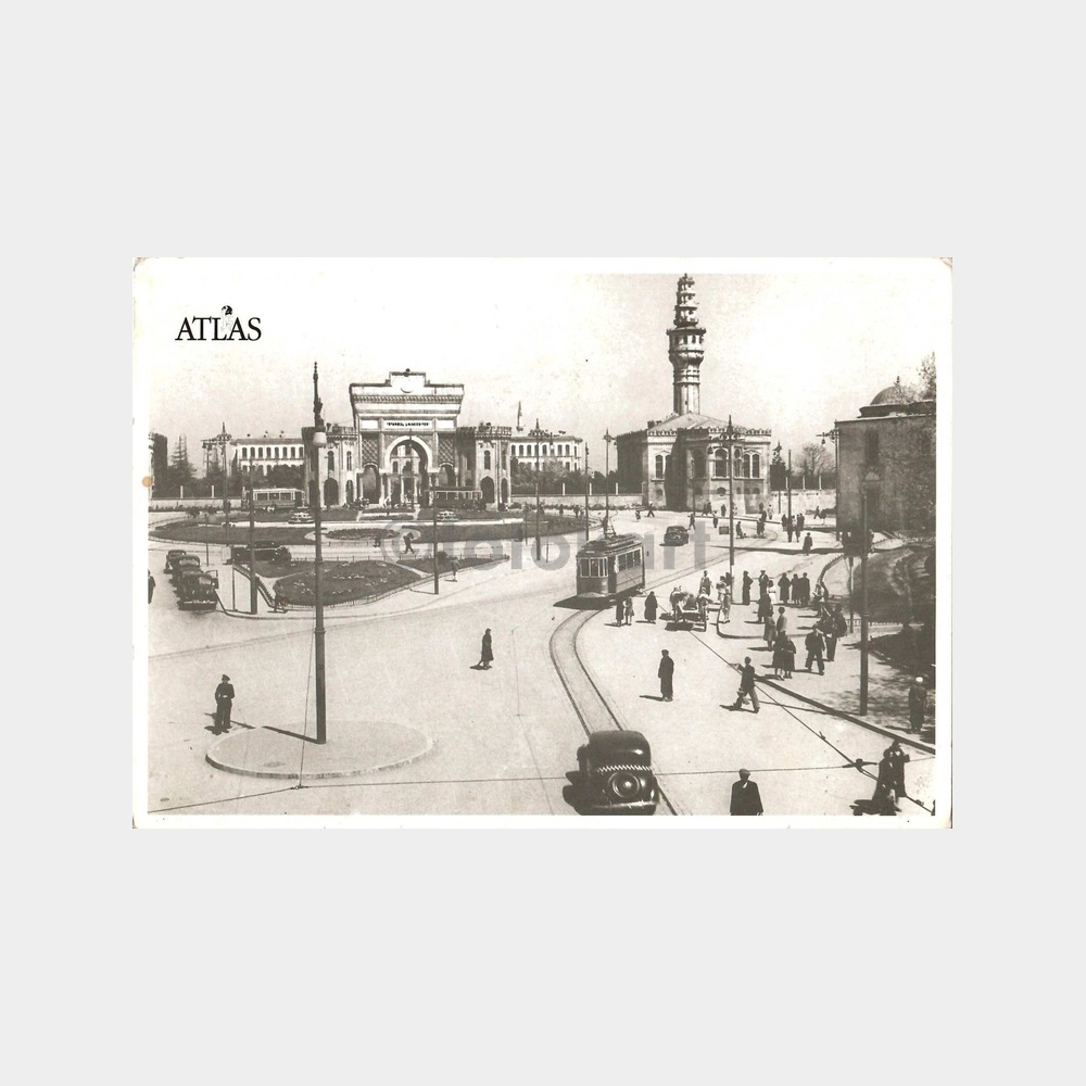 Beyazıt Meydanı Tramvaylar - Atlas Dergisi Kart