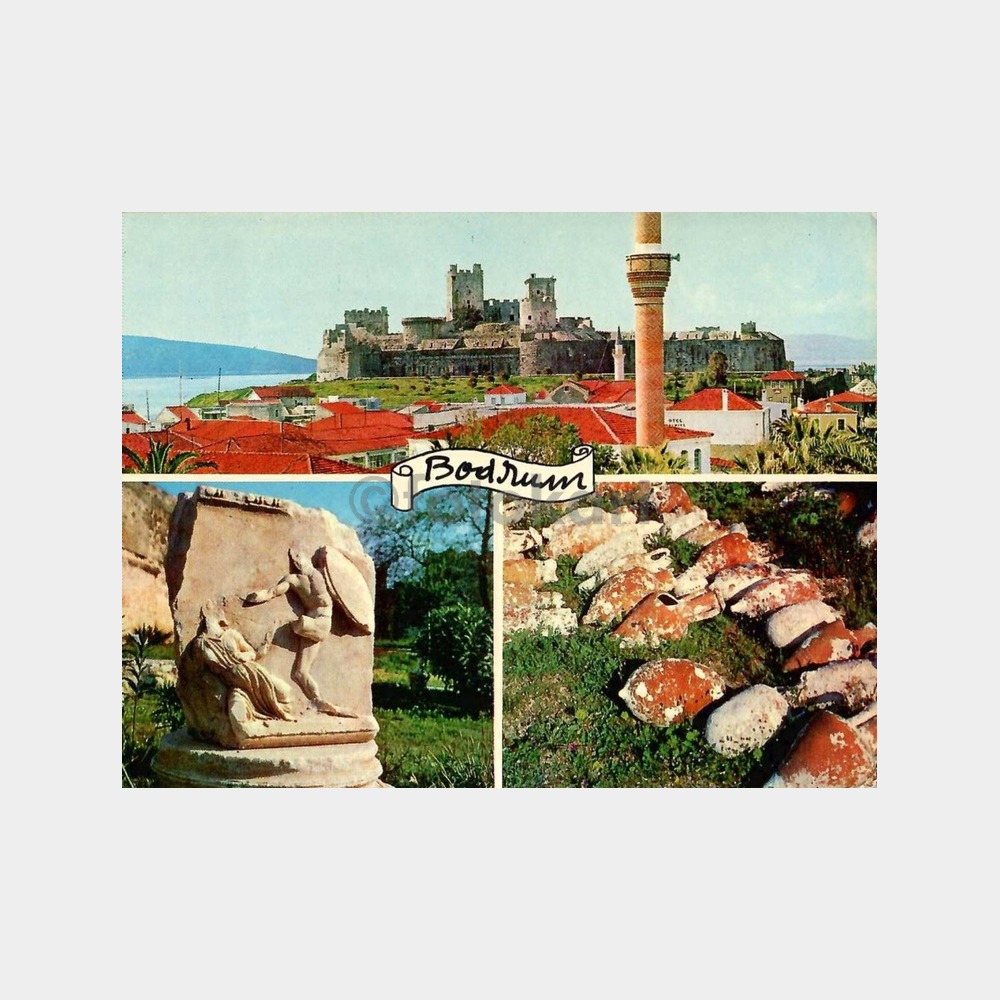 Bodrum Pullu Damgalı Kartpostal