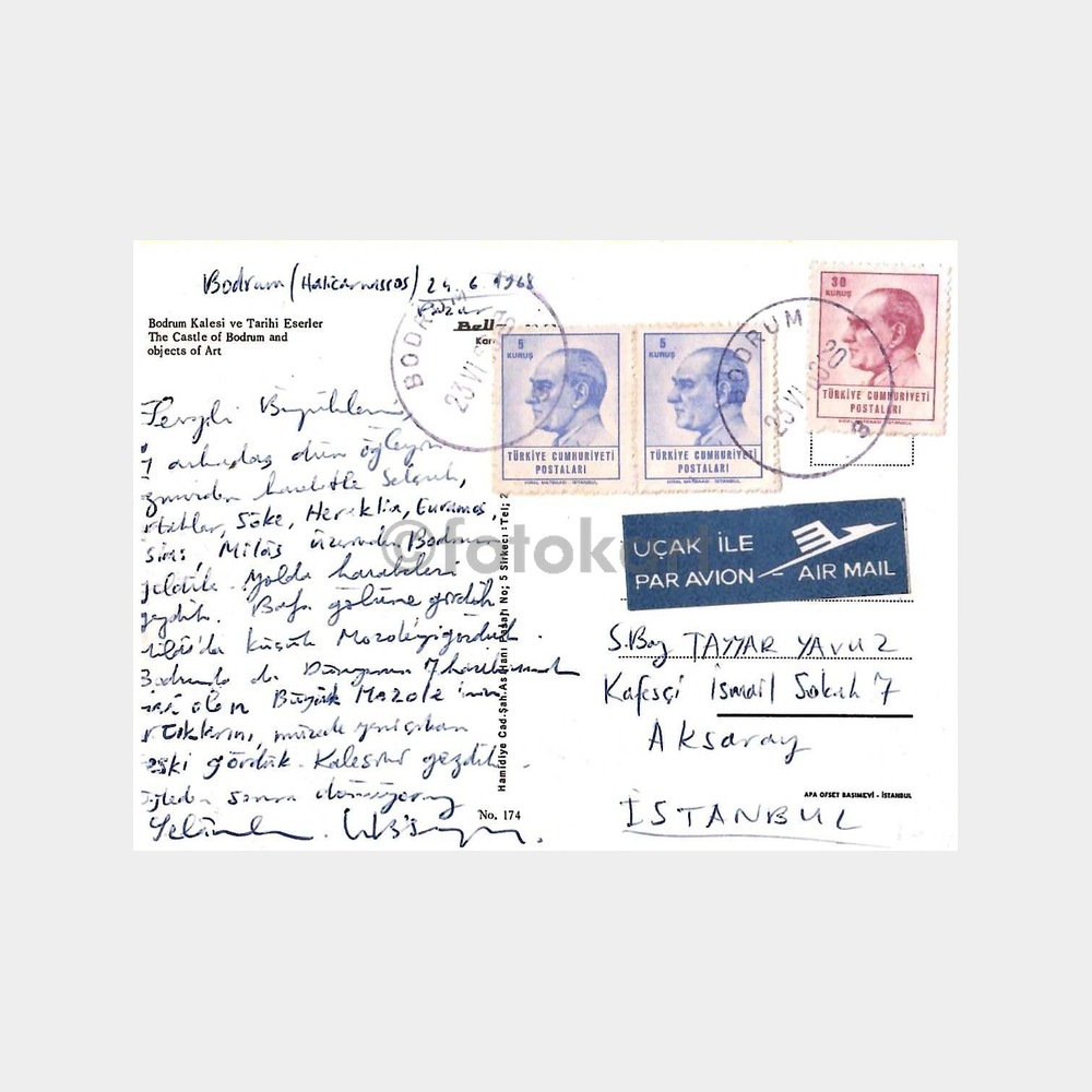 Bodrum Pullu Damgalı Kartpostal - Görsel 2