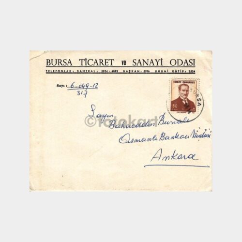 1969 Bursa Ticaret Sanayi Odası Mektup