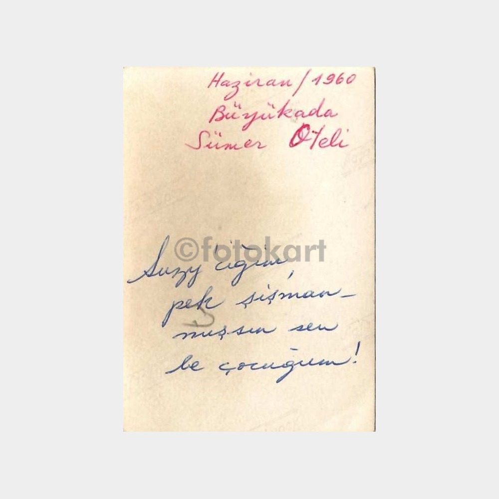 1960 Büyükada Sümer Otel Kadın Fotoğraf - Görsel 2