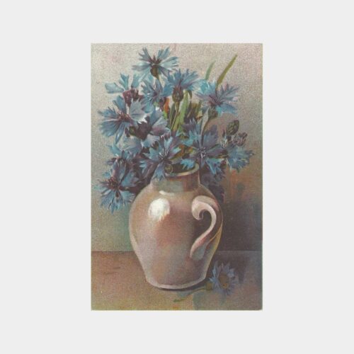 Çiçek Vazosu - Ressam Tablosundan Kartpostal