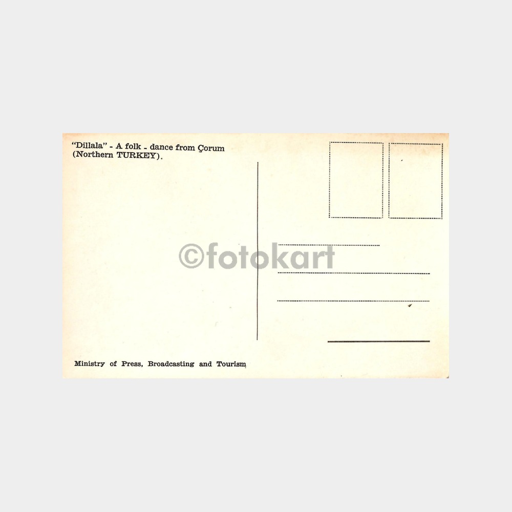 Çorum Dillala Halk Oyunu Ekibi Kartpostal - Görsel 2