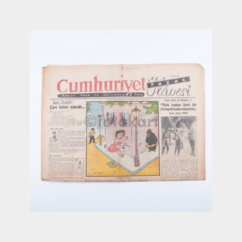 Cumhuriyet Gazetesi Pazar İlavesi - Karikatürlü, 24 Ağustos 1953