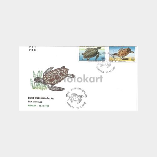 1989 Deniz Kaplumbağaları PTT FDC-İlk Gün Zarfı