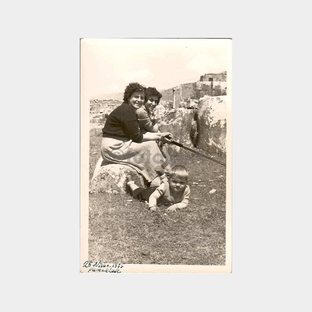 1955 Denizli Pamukkale 5 Adet Fotoğraf - Görsel 3