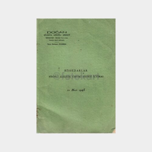1943 Doğan Sigorta Genel Kurul Raporu