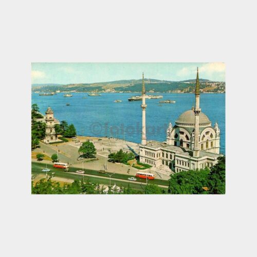 Dolmabahçe Camii ve Boğaz Kartpostal