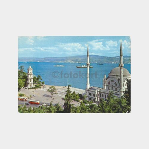 Dolmabahçe Camii ve Boğaziçi Kartpostal