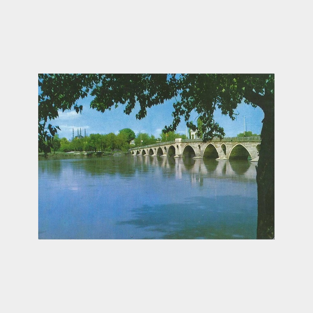 Edirne Pullu Damgalı Kartpostal