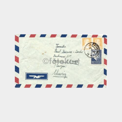 1948 Fatih Posta Damgası Uçak Etiketli Zarf