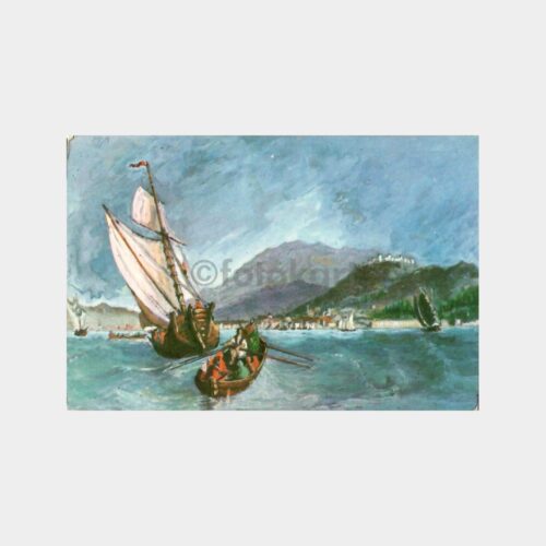 Fırtınalı Deniz Tablo Kartpostal