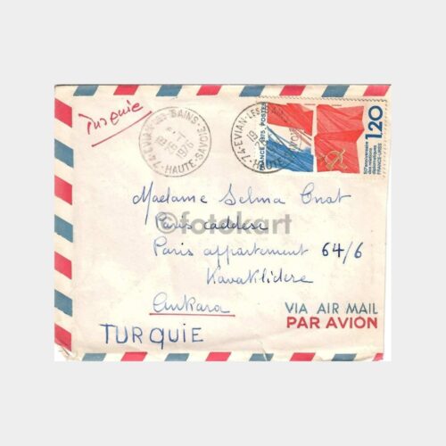 1976 Fransa-Rusya Diplomatik Pullu Zarf