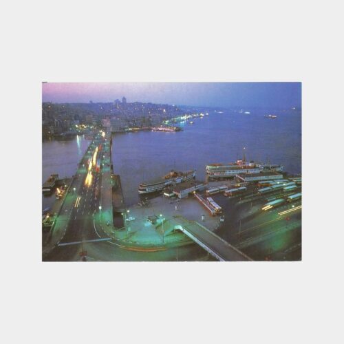 Galata Köprüsünde Gün Batımı Kartpostal