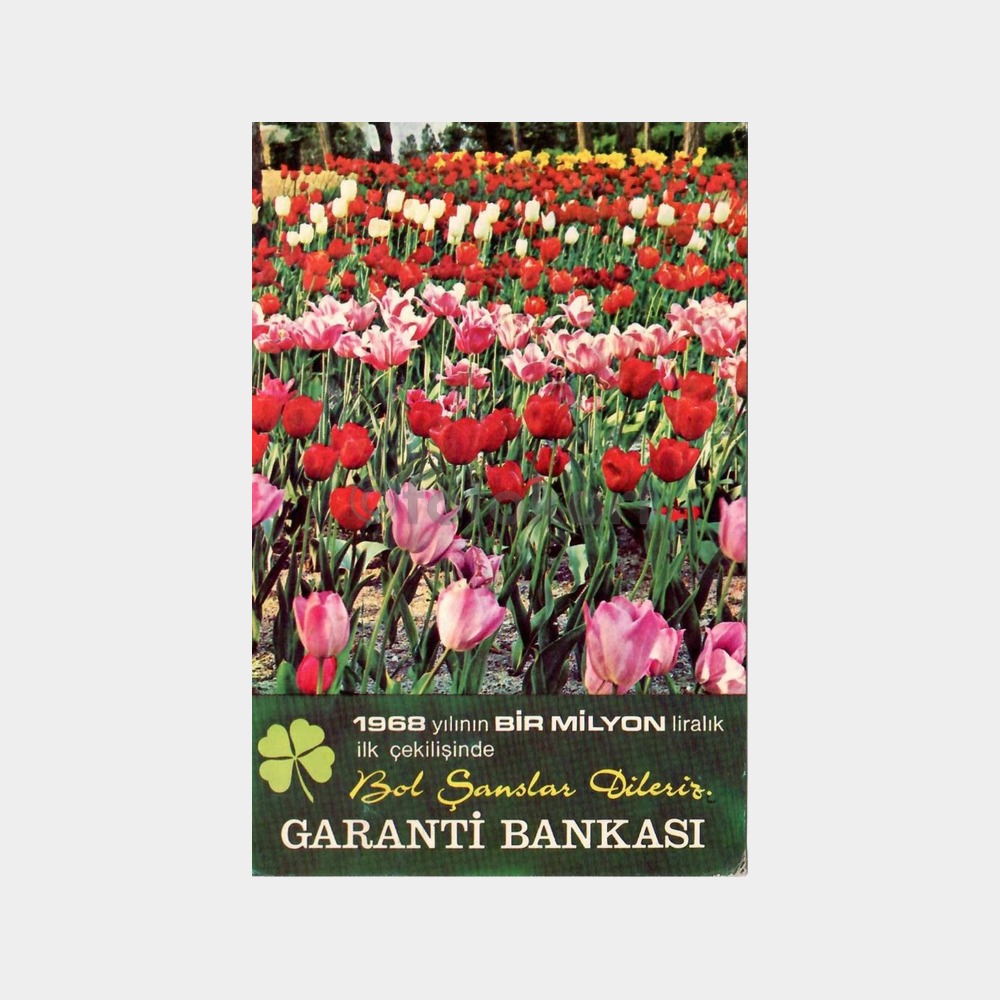 1968 Garanti Bankası Postadan Geçmiş İkramiye Kartı