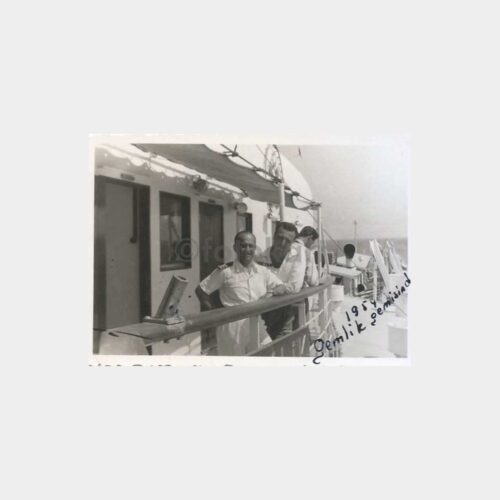 1954 Gemlik Gemisi Kaptan 3 Adet Fotoğraf