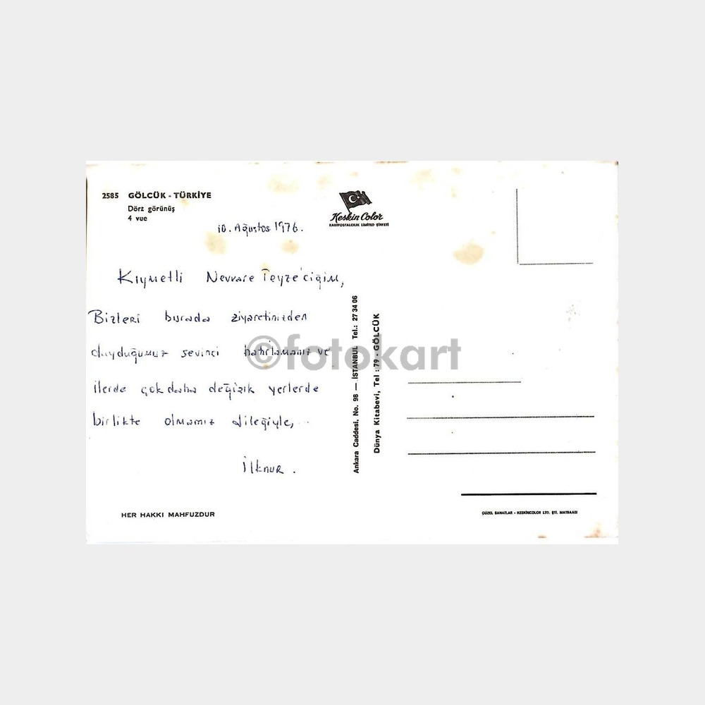 Gölcük 4 Görünüş Kartpostal - Görsel 2