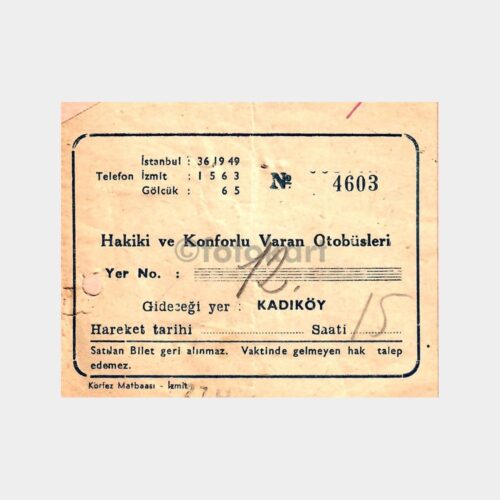 Hakiki Konforlu Varan Eski Otobüs Biletleri