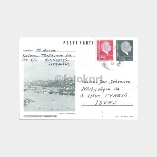 1977 Haliç Resimli Damgalı Posta Kartı
