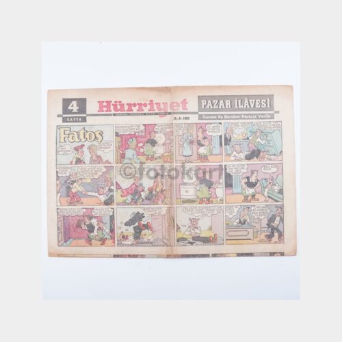 Hürriyet Pazar İlavesi - Karikatürlü, 15 Ağustos 1954