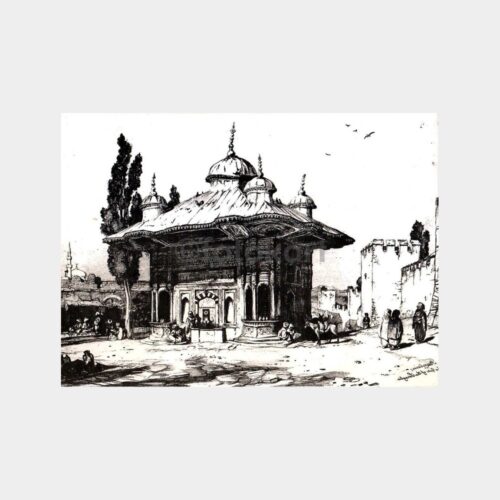 III. Ahmet Çeşmesi Gravür Tebrik Kartı