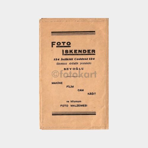 1932 İskender Fotoğraf Muhafaza Zarfı