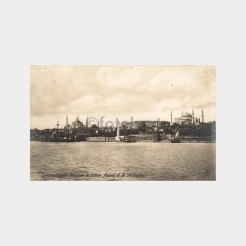 İstanbul Ahırkapı-Sultanahmet-Ayasofya Görünüş Kartpostal
